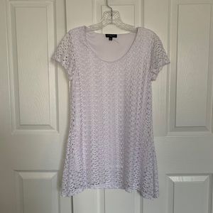 Notations Long Lace Shirt with Undershirt